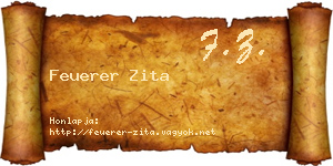Feuerer Zita névjegykártya